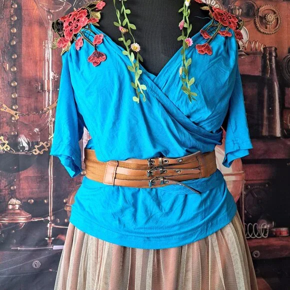 SHIELAY top, LIVA GIRL skirt, belt and headband complete outfit M - Picture 5 of 15